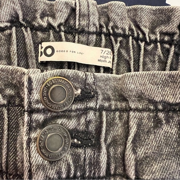 SO High Rise Mom Jean Faded Black Paper Bag Waist 7/28 - Picture 10 of 10